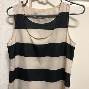 Loft black and cream sleveless top